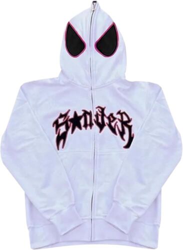 Y2k Hip Hop Zipper Spider Print Hoodies Women EGirl Jacket Winter Harajuku