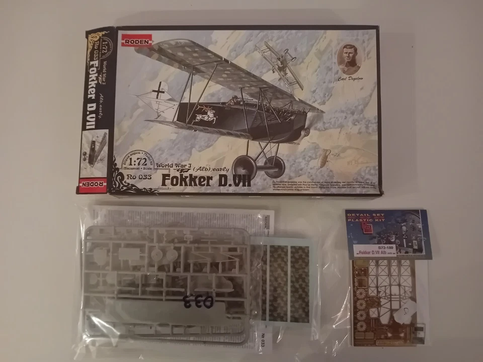 Lotto Di 6 Fokker D.VII Roden 1/72 + Dettagli Fotoincisi + 2 Fogli Decals - Immagine 4 di 4