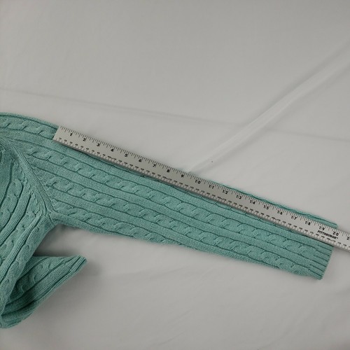 LL Bean Sweater Small Pullover Women's 100% Cotton Cable Crewneck - Picture 9 of 11