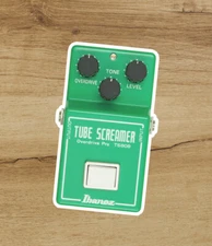Ibanez tube screamer overdrive pro premium vinyl sticker 3 inches guitar amp 