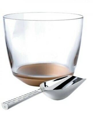 WEDGWOOD Crystal ARRIS ICE BUCKET & SCOOP # 40005364 - GOLD - STUNNING GIFT