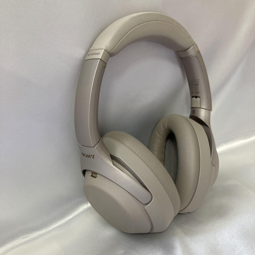 SONY WH-1000XM3 Platinum silver wireless noise canceling headphones