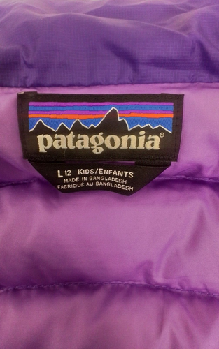 Patagonia Down Jacket Girl's Large (12) Purple Puffer #J2241 - Picture 15 of 20