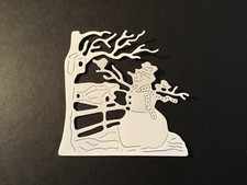 Snowman Die Cut card stock embellishments 6 pcs 2-1/2 x 2-3/4