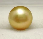 Huge AAAA NATURAL 12-13mm perfect round loose gold south sea pearl half drilled
