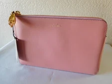 New ALEXIS BITTAR In My Dreams Lg zip Clutch, Pouch w/ 14K Gold Plated Hand Pull