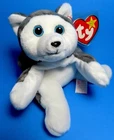Vintage Ty Beanie Baby "NANOOK" the Siberian Husky, #4104, 1996, Mint Condition!