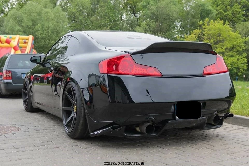 For Infiniti G35 Coupe ducktail boot spoiler rear bumper diffuser top secret