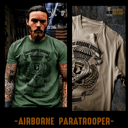 101st Airborne Division t-shirt Army Paratrooper screaming eagles Military tee - Picture 1 of 2