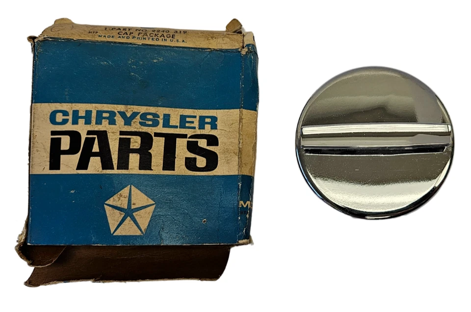 Tapa de combustible de gasolina cromada Plymouth Valiant Dodge Lancer 1960-1961 2240319 nuevo de lote Foto 2 de 4