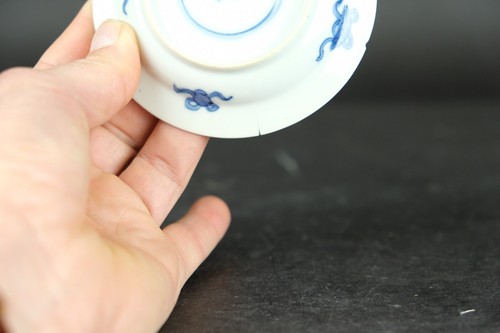 Antique Chinese porcelain rabbit hunting cup & saucer Kangxi 1662-1722 - Picture 10 of 24
