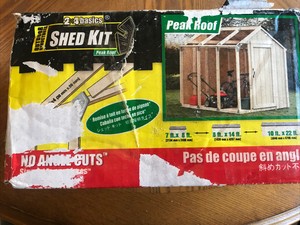 2x4basics custom shed kit with peak roof ~ open box ebay