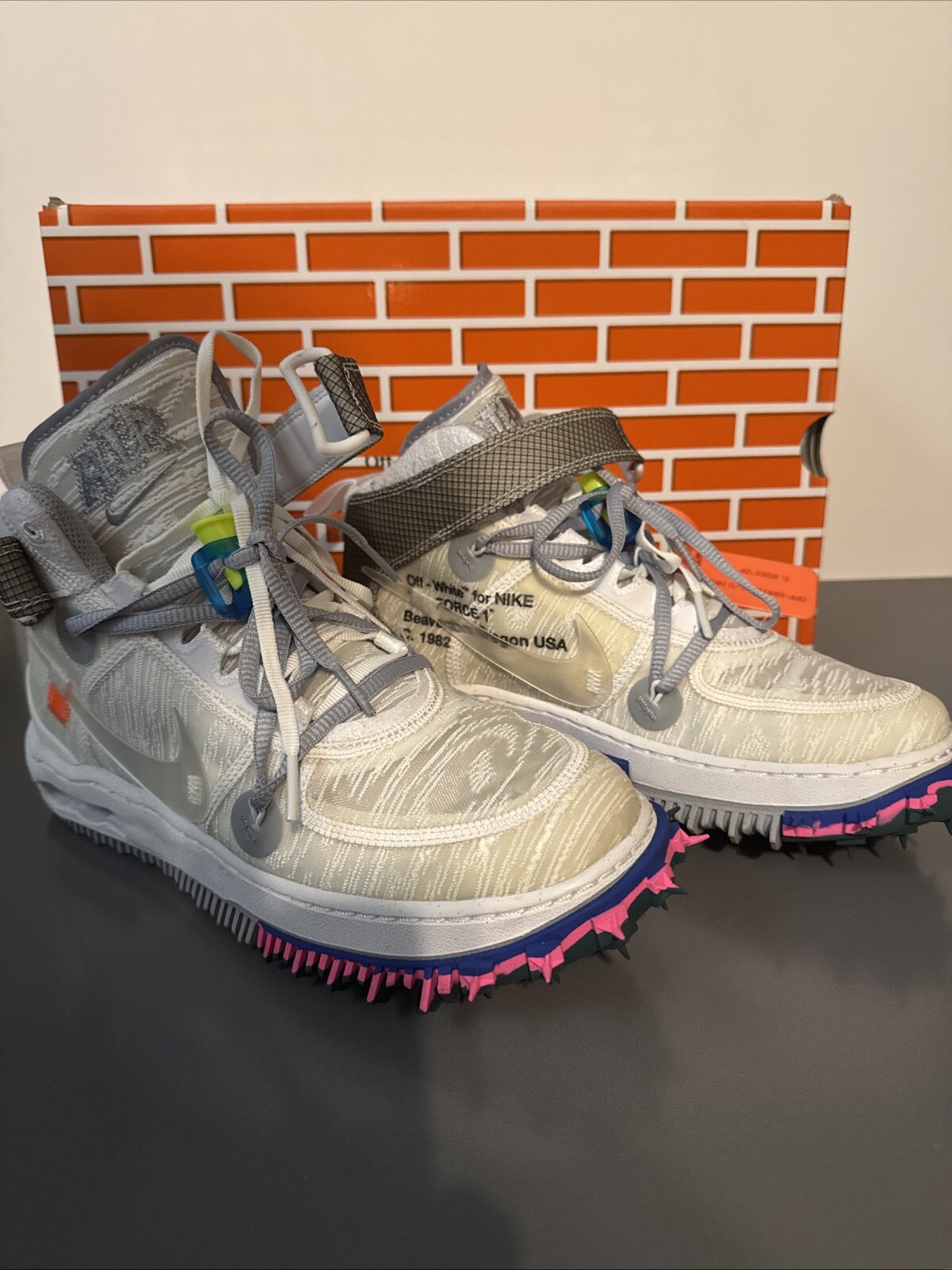 OFF WHITE X NIKE Taglia 7 5 Nike Air Force 1 x Off White Bianco 2022