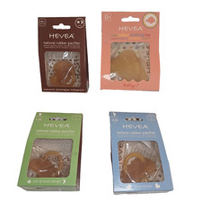 HEVEA Natural Rubber Pacifier Bathing لعبة طقم 4/1 لـ 0-3m + 3-36m مجموعة 3