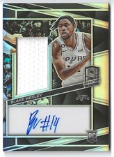 2022-23 Panini Spectra Blake Wesley /199 Rookie Patch Auto RPA RC