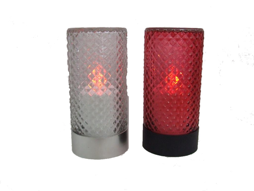 Lumini Per Cimitero A Lunga Durata Lumino Votivo a Batteria luce led lumini lampada in vetro cimitero