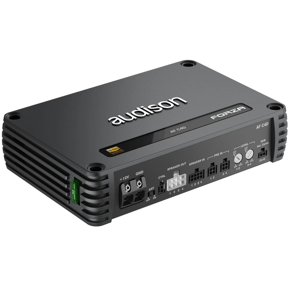 Audison Forza AF C4D Amplifier 4 Channel Bridgeable Class D Amp 600w RMS