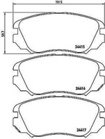 P 59 054 Brembo Bremsbelagsatz, Scheibenbremse FüR Bentley, Buick, Buick (Sgm)