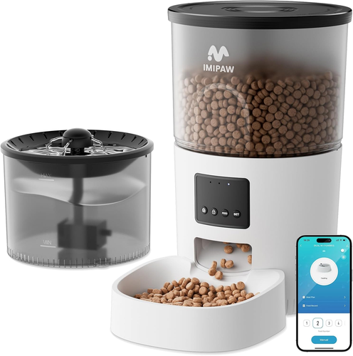 Wifi Automatic Cat Feeder and Water Dispenser, Timed Dry Food Dispenser APP Remo - Picture 9 of 12