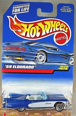 1999 Hot Wheels Mainline/Collector #1076 '59 ELDORADO Blue w/Chrome Lace Wheel