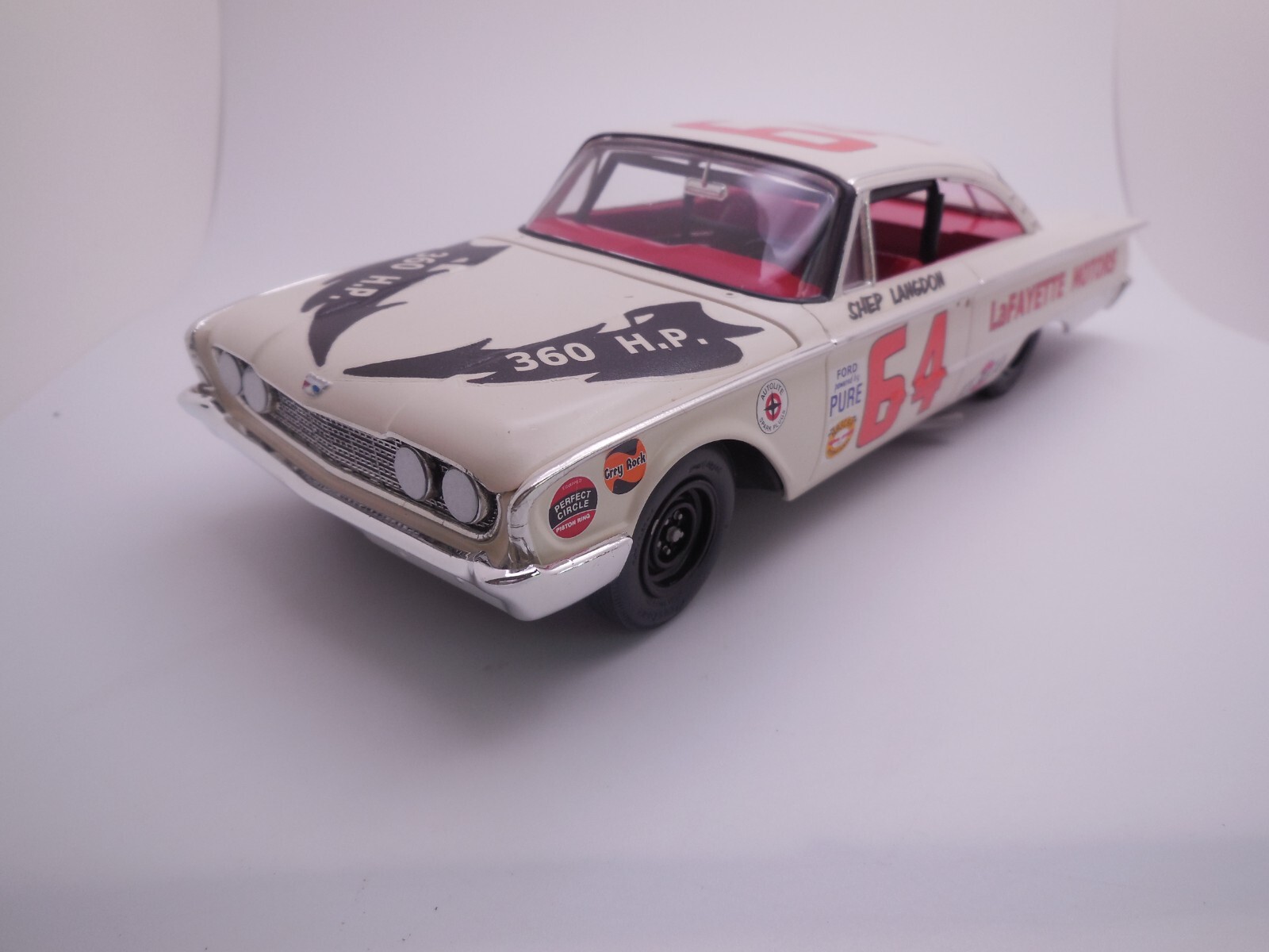 Shep Langdon 64 La Fayette Motors 1960 Ford Nascar Built Plastic Model