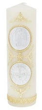 CB Church Supply Candle - Will and Baumer - Hand-Decorated Family Prayer Para...
