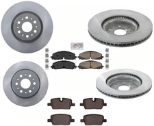 Frt & Rr GEO Coated Disc Brake Rotors & Ceramic Pads FIts 2021-2022 Cadillac XT5