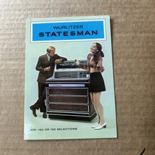 Old Stock WURLITZER Statesman Postcard Jukebox ARCADE GAME FLYER