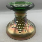 NICE VINTAGE CARNIVAL SIGNED NORTHWOOD GREEN GRAPE & CABLE STANDARD PUNCH BASE