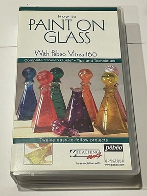 Pebeo Vitrea 160 How To Paint On Glass VHS Craft Instructional Video Tape OOP
