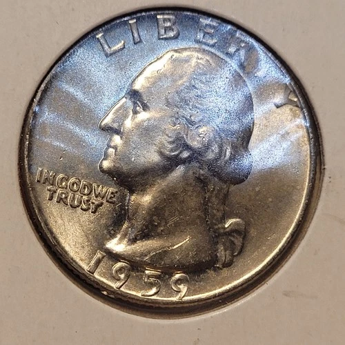 1959 D Washington Quarter BU Uncirculated Mint State 90% Silver 25c US Coin