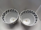 Allen and Roth Planter- Set of Two - Ceramic White/Brown IKat Design 5 inches — photo 3