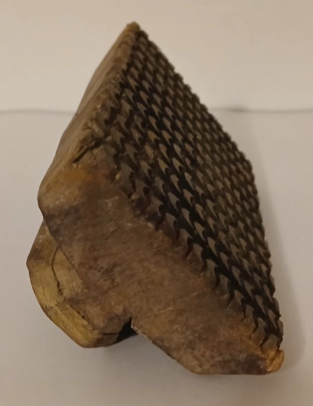 Antique Wood Carved Textile Printing Block Border Design - Image 4 of 4