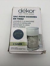 Dekor Cloth Diaper Liner  2 Count Gray Perfect for Cloth Diapers Just
