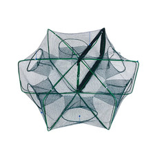 6-10 Hole Mesh Fishing Net Cage Folding Trap For Crab Shrimp Crayfish Eel Fish
