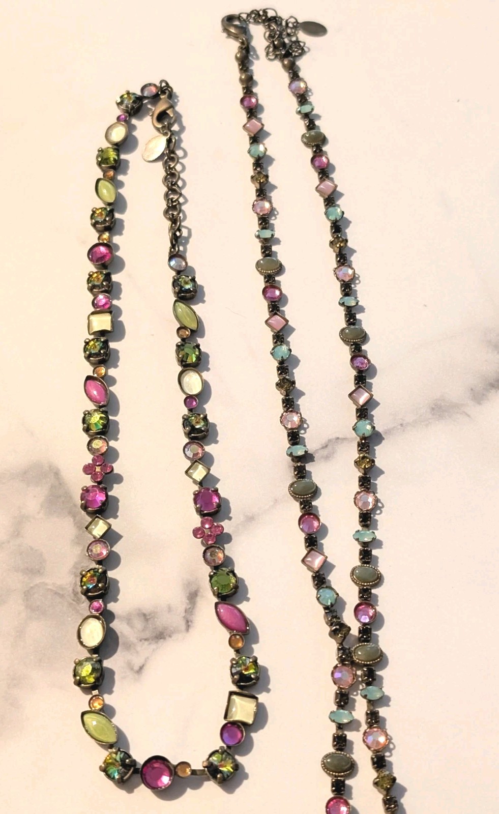 Two Sorrelli Multi Stone Necklaces Coneflower Cho… - image 2