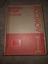 AOKCOS Mobile TV Stand on Wheels for 32-65 Inch TVs, 400x400mm VESA