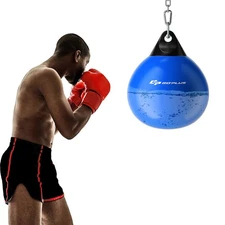 18" 110Lbs Heavy Water Filled Punching Aqua Training Boxing Bag Home Gym Hook
