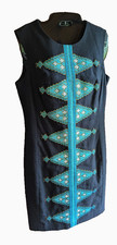 Tabitha Antrhopologie Dress 6 Diamond Unique Tapestry Embroider Metallic Sheath