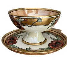 T&V France Limoges Floral Cup and Saucer Tressemann & Vogt - Rare Find