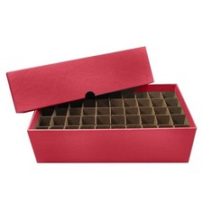 Cent Coin Tube Storage Box Heavy Duty Hold 50 Tubes / Wrapped Roll RED Long Term