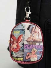 model princesses Mini Backpack Keychain with ID Window and Zipper Pocket