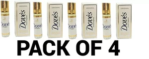 Pack of 4 Dove Soap Fragrance Unisex Perfume Body Oil Roll On Attar 0.27 OZ