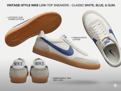 Nike Killshot 2 Leather  Blue White Gum Retro Sneaker 432997-124 Men Size 10.5