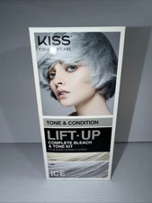 Kiss Lift Up Complete Bleach And Tone Kit -tone And Condition, Ice NIP