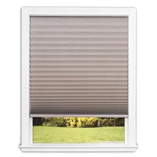 No Tools Easy Lift Trim-at-Home Cordless Pleated Light Blocking Fabric Shade ...