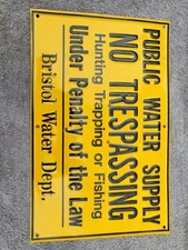 Bristol Water Department Sign