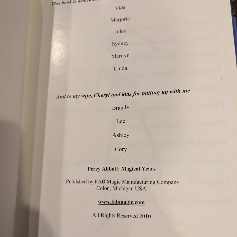 130th PERCY ABBOTT Magical Years Celebration Hardcover Book - Image 4 of 4