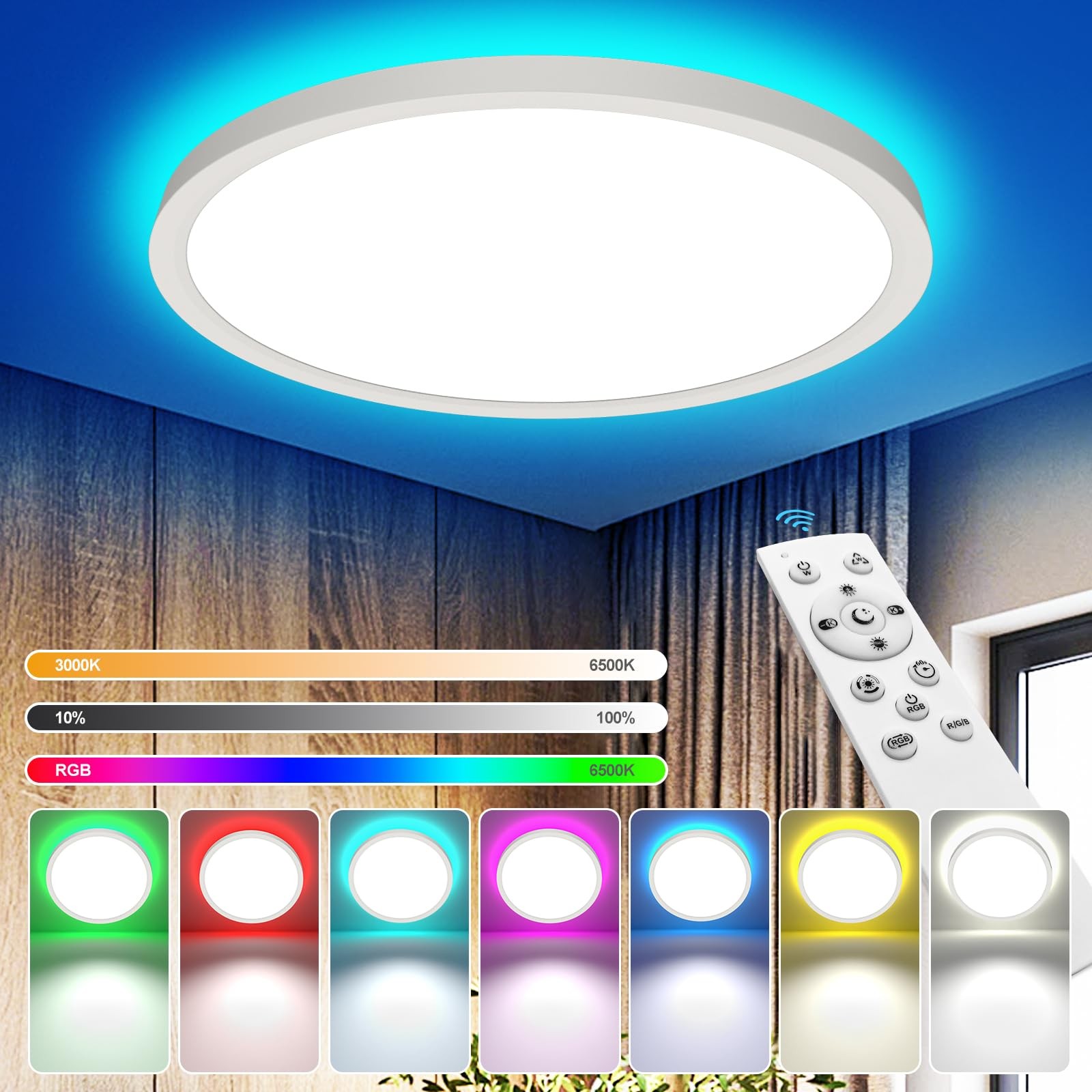 OFFERTA! Plafoniera LED YiLaie 24W RGB 2700LM - Prezzo Shock Soggiorno