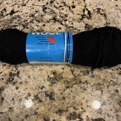 American Thread Yarn Skein 4371 Black 3.5 Oz Used